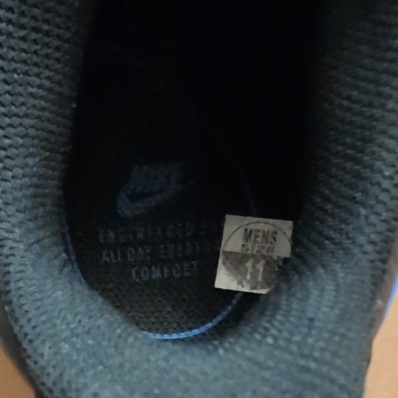 Nike Court Vision Low Black & Blue Sneakers Size 11 Like New - Picture 8 of 9